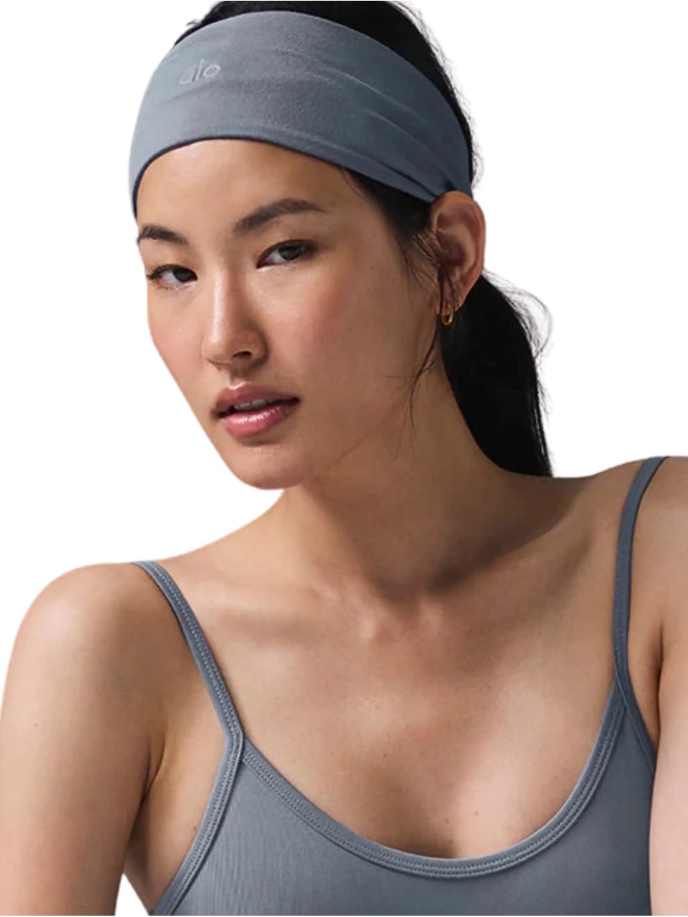 Alo Gray Folded Active Headband
